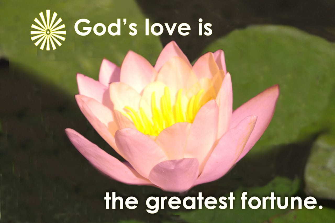 God's love is the greatest fortune image